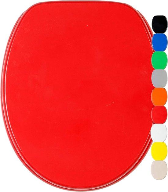 Famanu WC-Sitz Holzqualität - Rot 47x37,7 cm