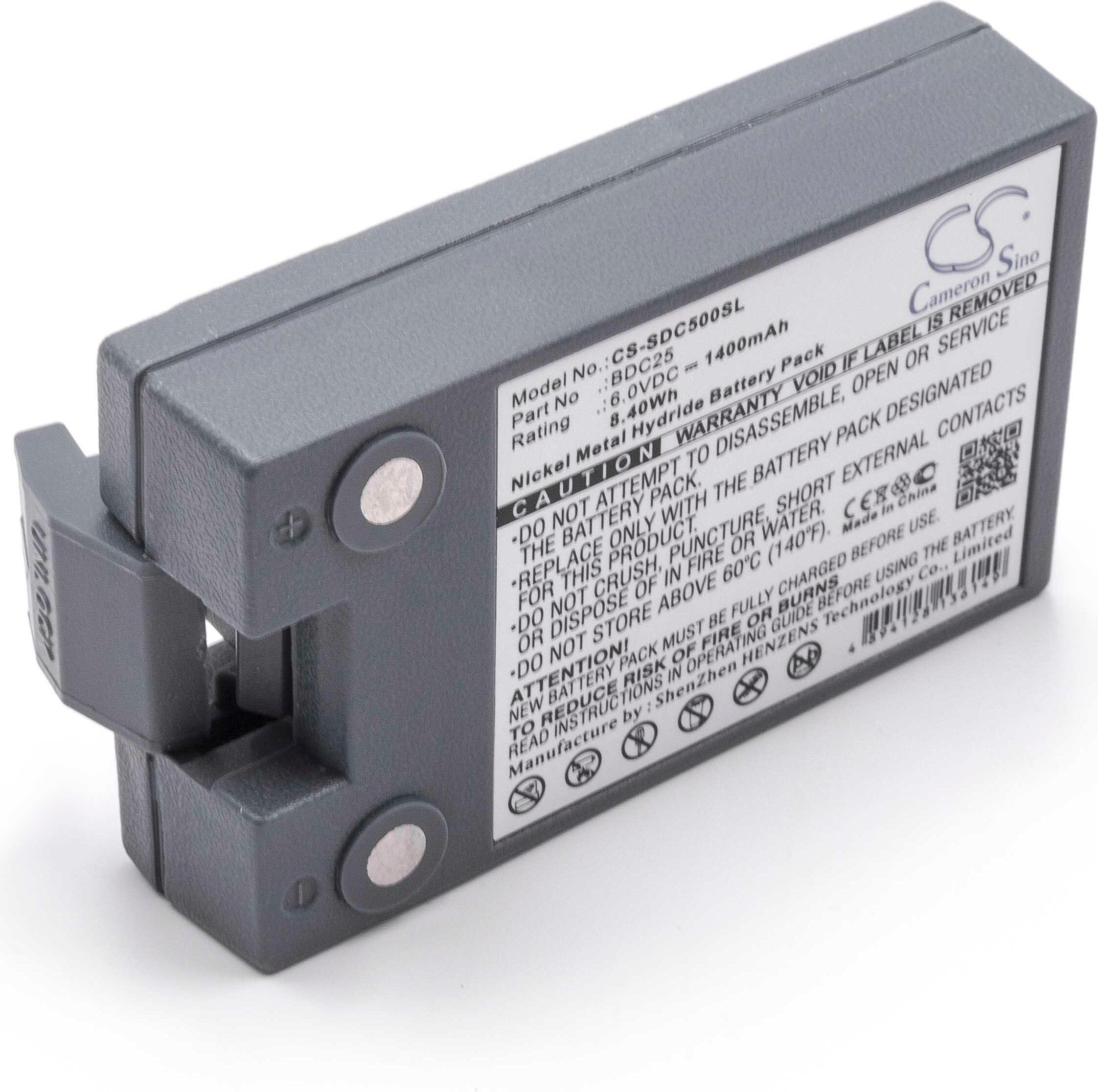 vhbw Akku kompatibel mit Sokkia Set 5FS Total Stations, Set 5E Total Stations, Set 5A Total Stations Lasermessgerät, Messgerät (1400 mAh, 6 V, NiMH)