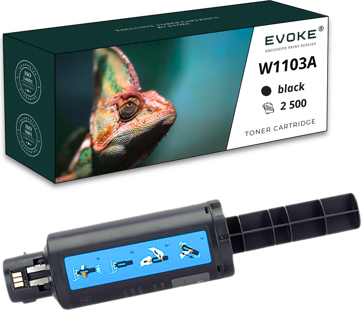 Evoke Toner für HP neverstop 103A W1103A ️️ 1000a 1000w 1020 1020c 1020w MFP 1200a 1200w ️ Evoke Tonerkassette für HP neverstop 103A