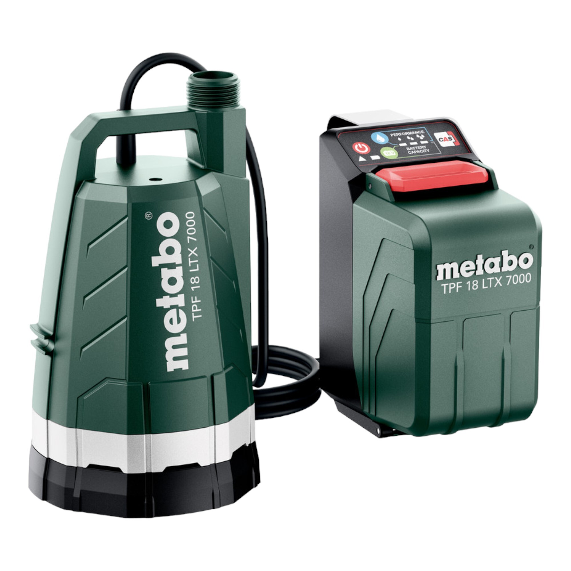 Metabo TPF 18 LTX 7000 akumulátorové ponorné čerpadlo 18 V 7000 l/h 0,9 bar (601748850) + príslušenstvo - bez batérie, bez nabíjačky