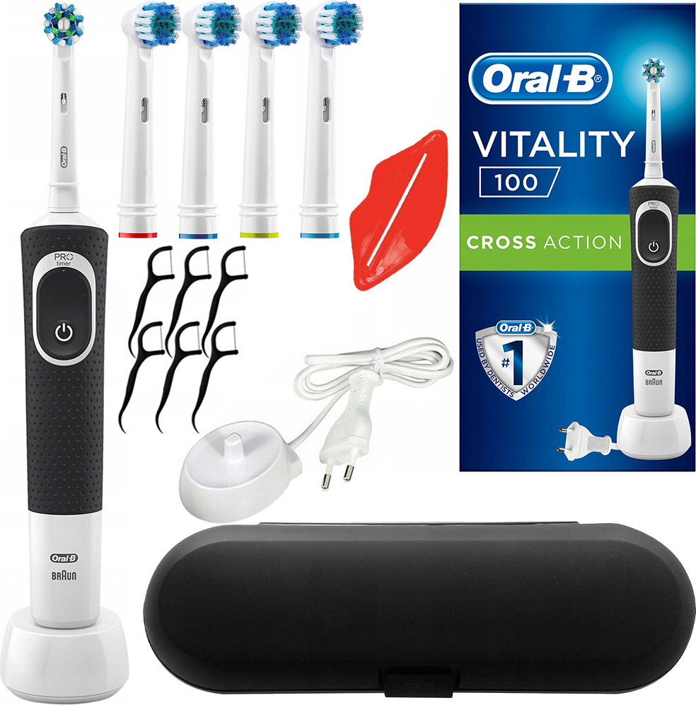 Zubná Kefka Oral-B Vitality Pro Čierna + Tipy Doplnky