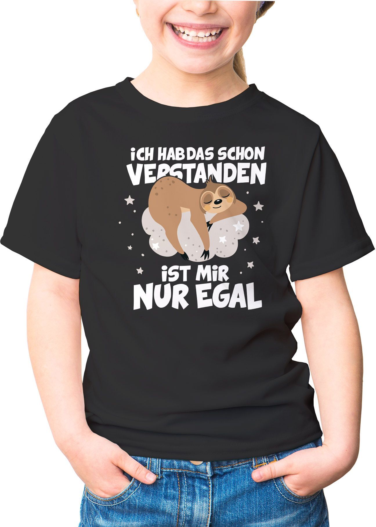 Kinder TShirt Mädchen Faultier Spruch lustig Kaufland.de