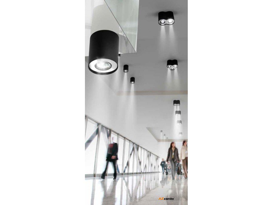 Deckenlampe Neos 1 Modern Metall, Aluminium Schwarz, Chrom Azzardo AZ0708