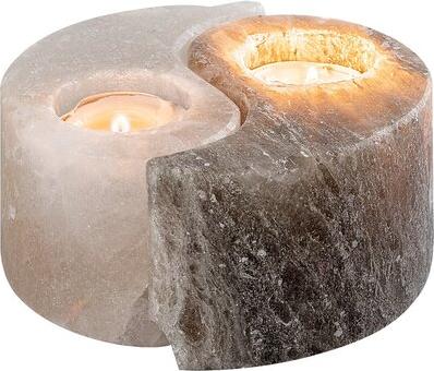 Rabalux 76034 Tischlampen Soluna schwarz/ weiß Steinsalz