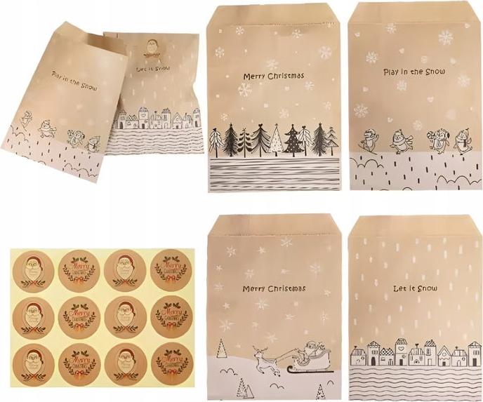 Papierový adventný kalendár 130x180mm so zimným motívom