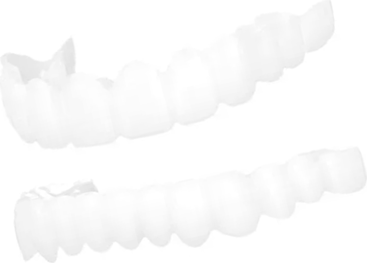 Cocosity Falsche Zahnspange Obere Untere Nachahmung Künstliche Nicht Poröse Aufhellende Provisorische Zahnprothesen mit Halter