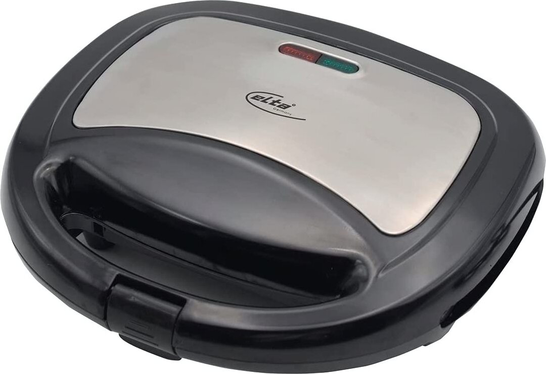 ELTA Edelstahl Sandwichtoaster, ST-102, Edelstahl/Schwarz