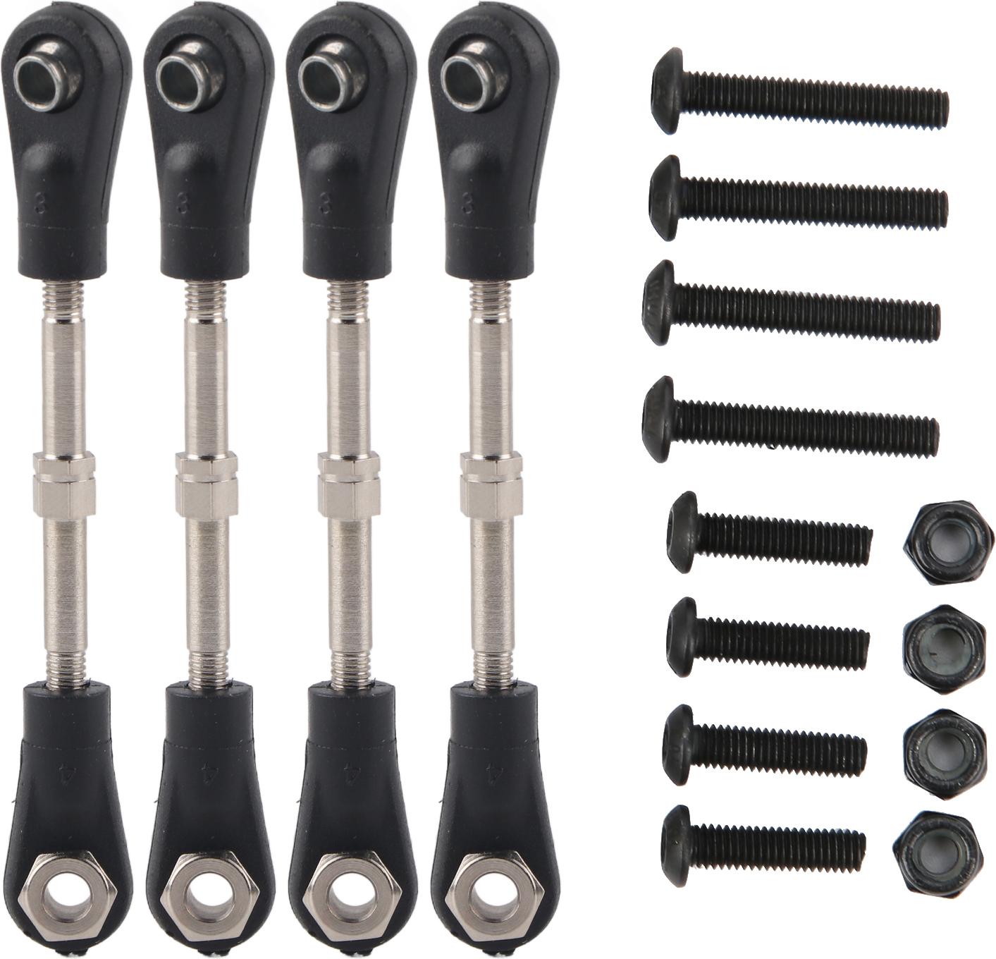 Gistuch 4PCS Einstellbare Lenkstab -Stange -Verknüpfungs -Ersatzzubehör für 1/10 RC Off Road Vehicle