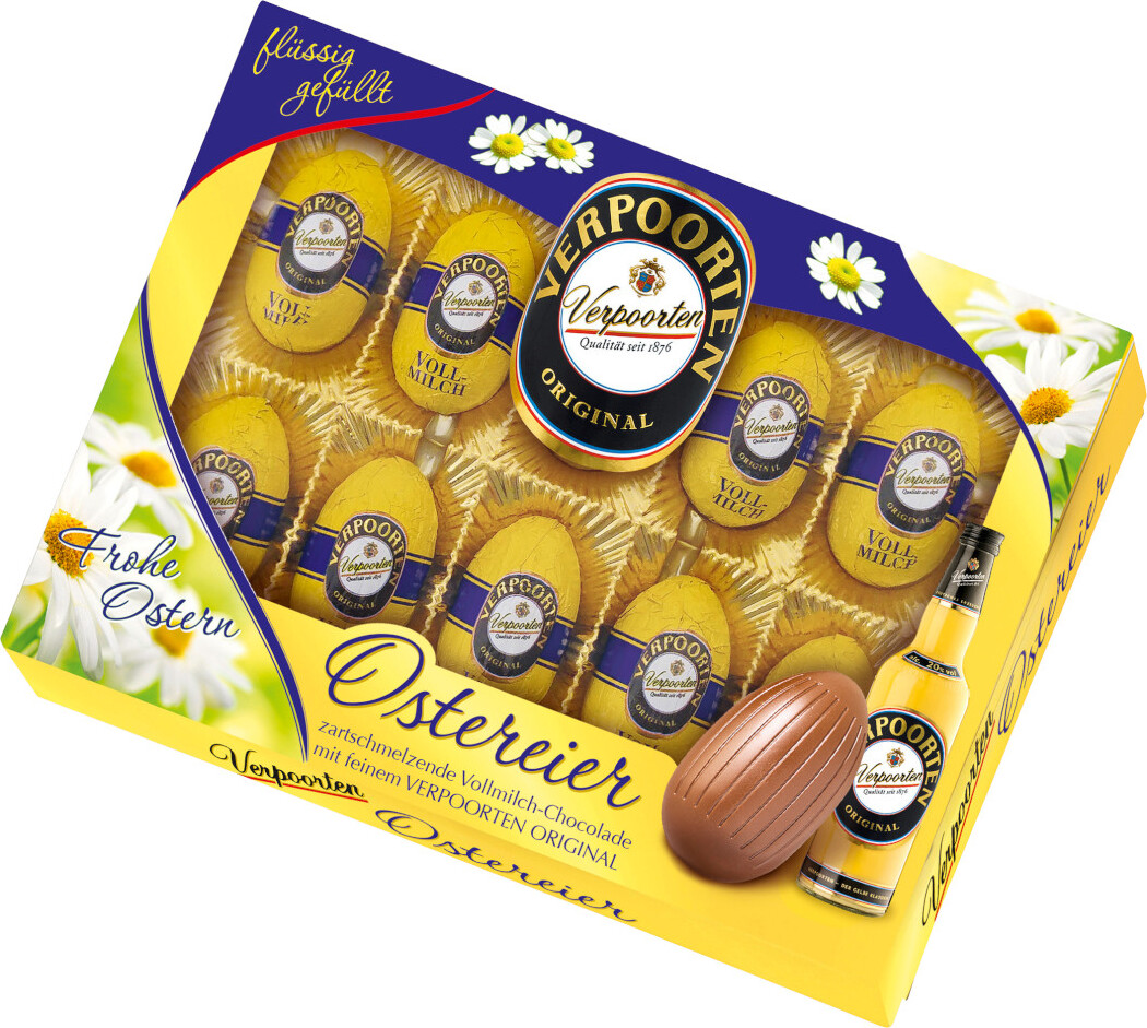 Rüdesheimer-Confiserie-Pralinen GmbH & Co. KG Verpoorten Eierlikör Pralinen Ostereier Vollmilch Packung 145g 30491