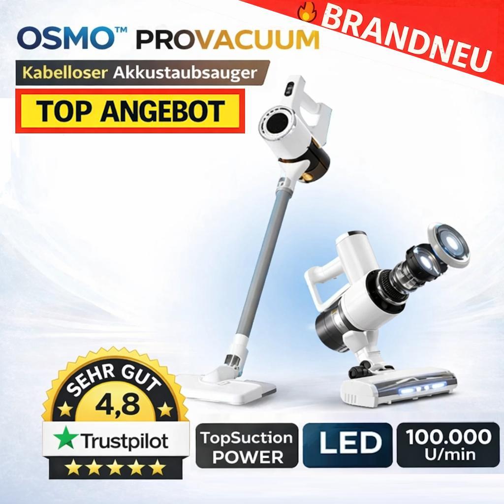 MAVURA Osmo™ ProVacuum Kabelloser Akkustaubsauger mit TopSuction, LED & 100.000 U/min 1005009764262891-WHITE