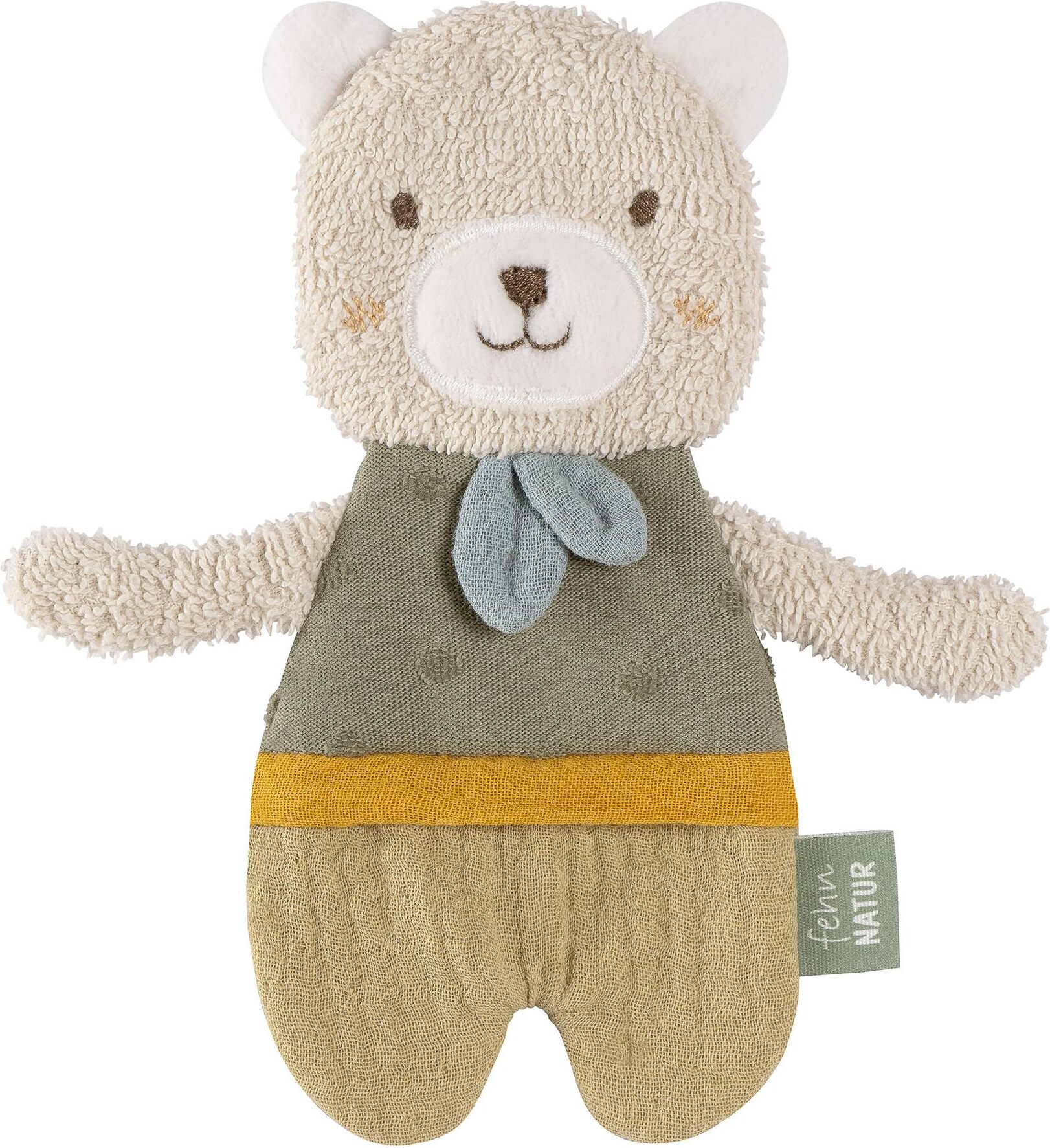 Fehn Knister Bär fehnNATUR - Activity Baby Raschel Spielzeug zum Greifen und Spielen - Activity-Rascheltier Babyspielzeug - Motorikspielzeug & Knisterspielzeug für Babys und Kleinkinder 40174737