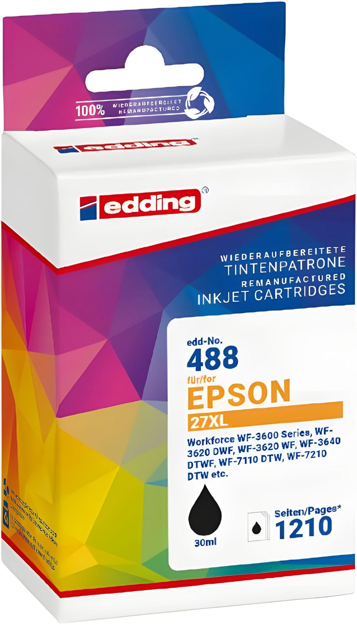 Edding EDD-488, Čierna, 30 ml, 1 kusov, 1210 strany, Balenie po jednom kuse