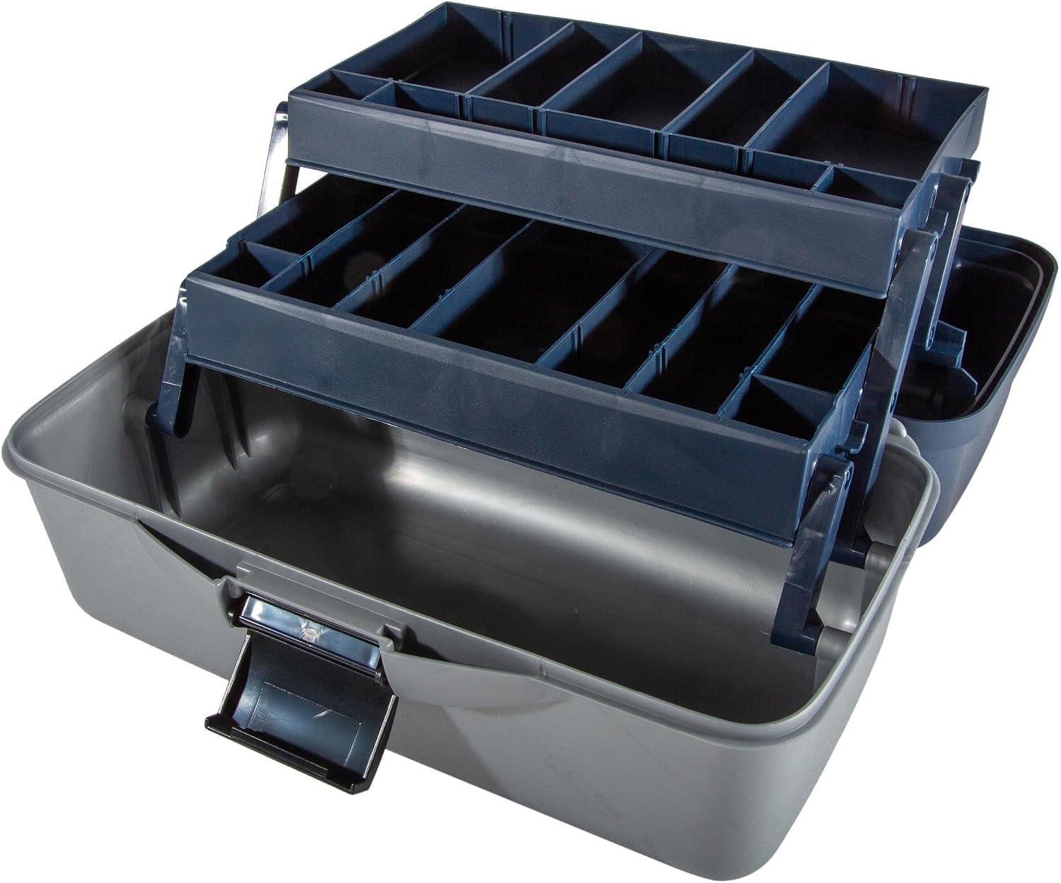 Merkloos Angelrute Ultimate Fishing Tackle Box 2-stufiger Angelkoffer – Angelkoffer