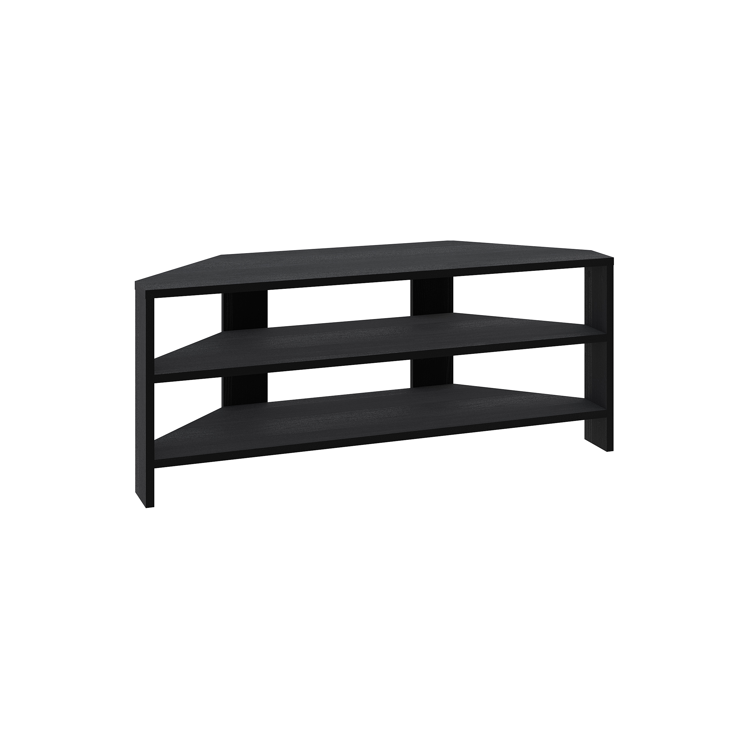 DECORTIE Thales Modernes Eck-Fernsehgerät Multimedia-Center TV-Ecke Schwarz Holz 110 x 36 x 45 cm M.TV.14131.12