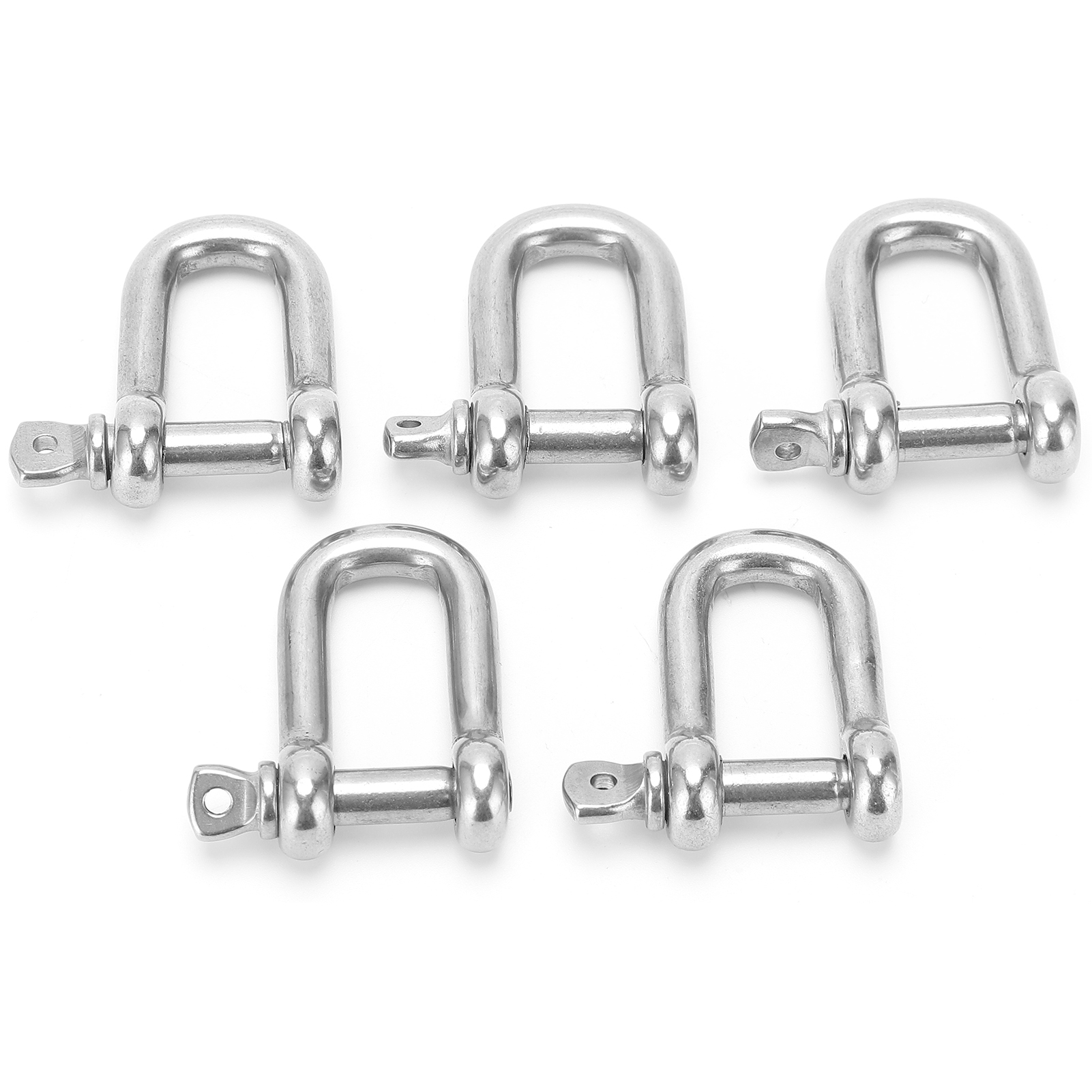 Cocosity Gerader D-Schäkel,D Typ Rigging Kettenschäkel Haken,Schäkel D Rigging Haken,Gerader D-Schäkel Edelstahl-Schäkel,Gerader D-Schäkel kurz Edelstahl,Brechen D Rigging Schäkel Haken