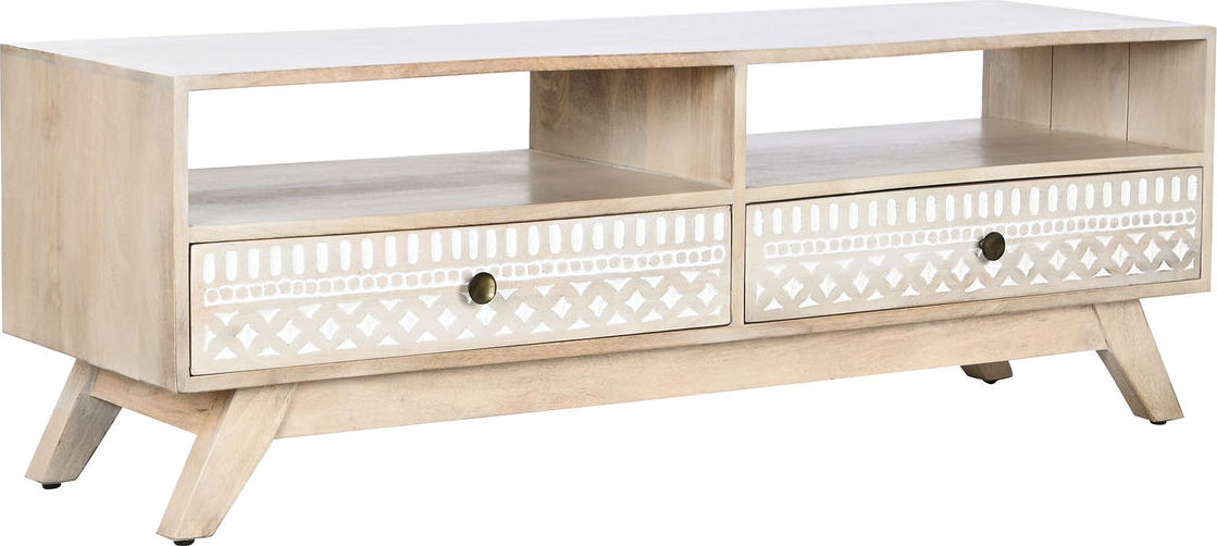 TV-Möbel DKD Home Decor Weiß natürlich Mango-Holz 130 x 40 x 45 cm METI_MB207571