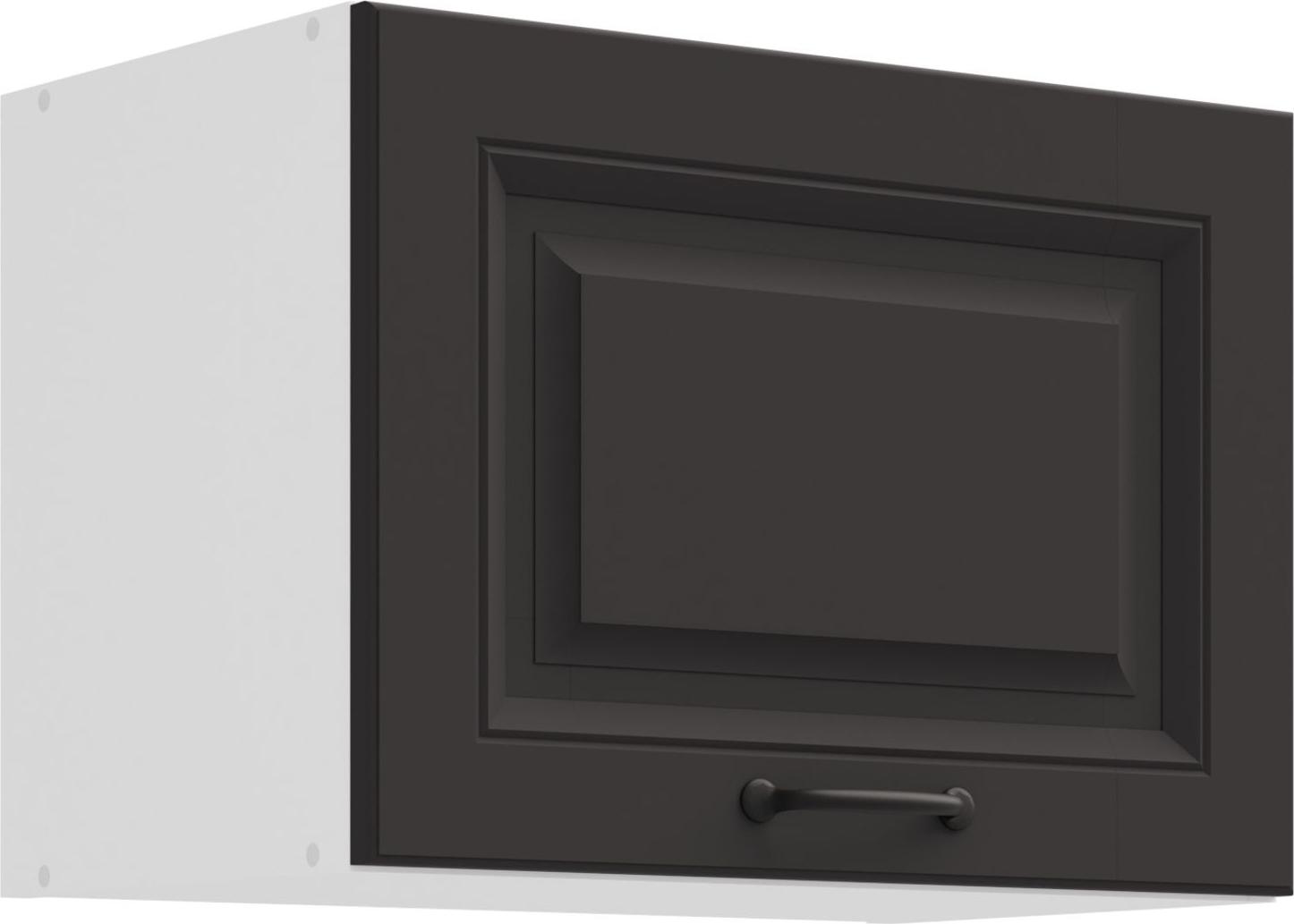 Küchenpreis-Bombe Aufsatzschrank Hochschrank 50 cm STILO Grau + Weiss Küchenzeile Küchenblock Küche Landhaus