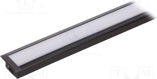 TNE 1x Profil für LED Module L: 1m schwarz milchfarben Aluminium FIX-GLG2-B-1M-SET LE _1GH_FIX-GLG2-B-1M-SET