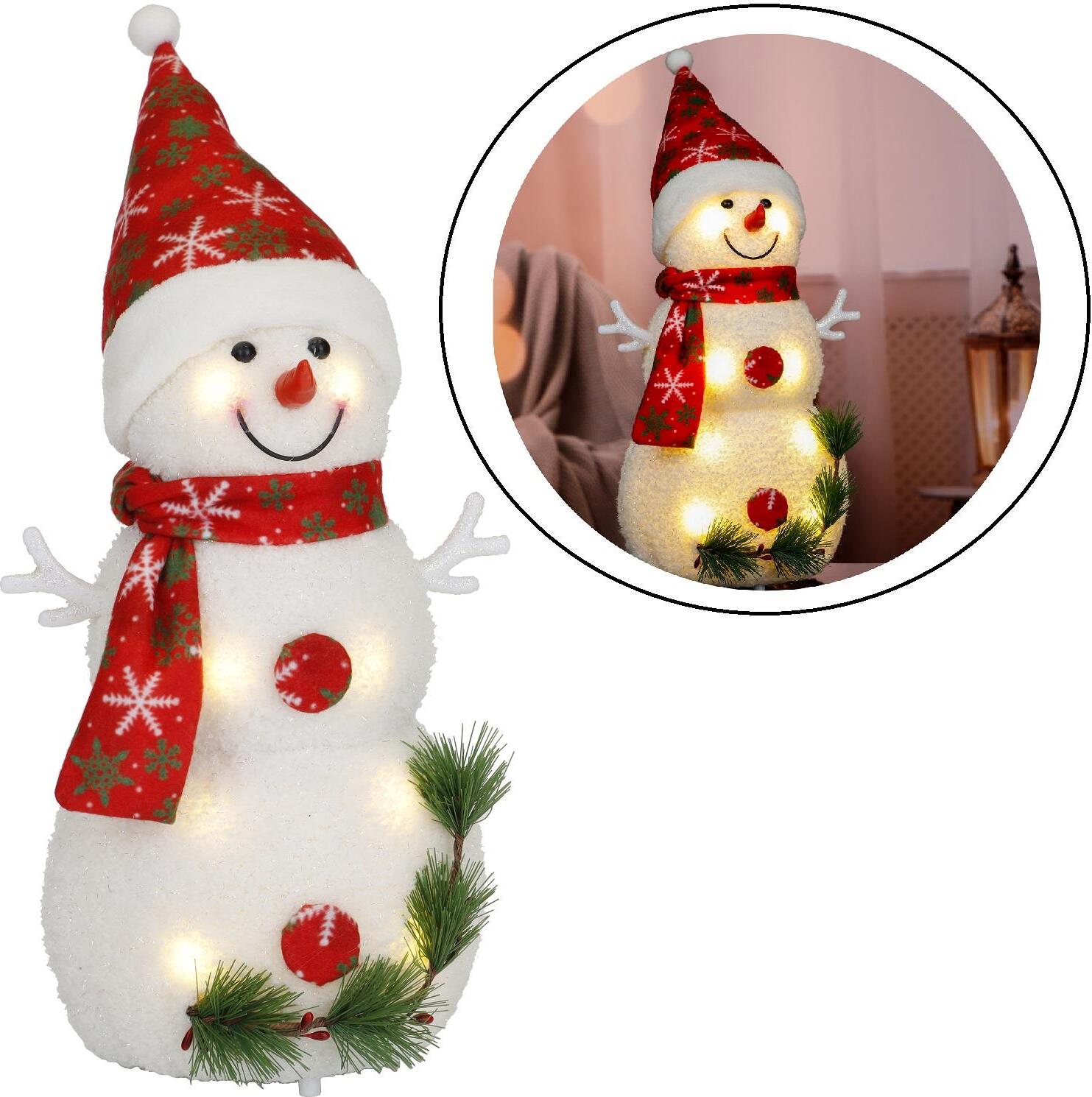 Haushalt International HI LED Schneemann mit 8 warmweißen LEDs 76165