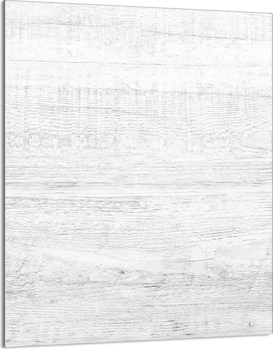 TMK ArtDeko Herdabdeckplatte 40x52 Ceranfeld Abdeckung Spritzschutz Glasplatte Deko Schneidebrett, Holz Weiß