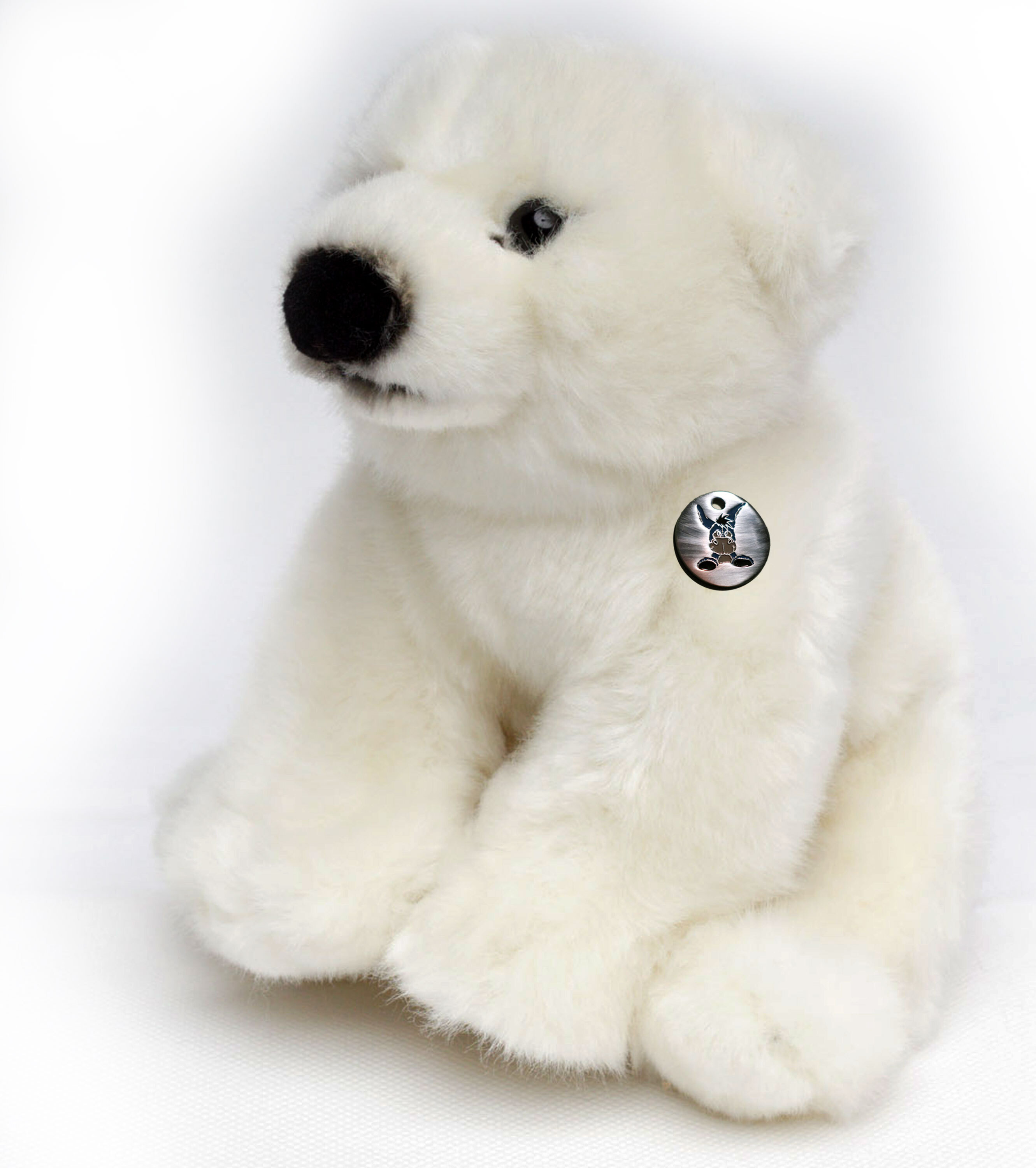 Kuscheltiere*biz kleiner Eisbär TROJAN Polarbär sitzend Plüschtier Plüschbärchen Kuscheltier KT531199-D10873