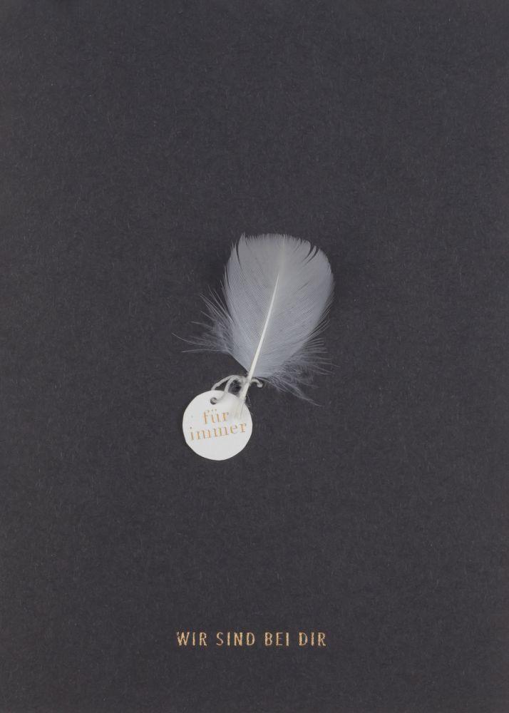 räder Feder Kondolenzkarte "Wir sind bei dir" 63388