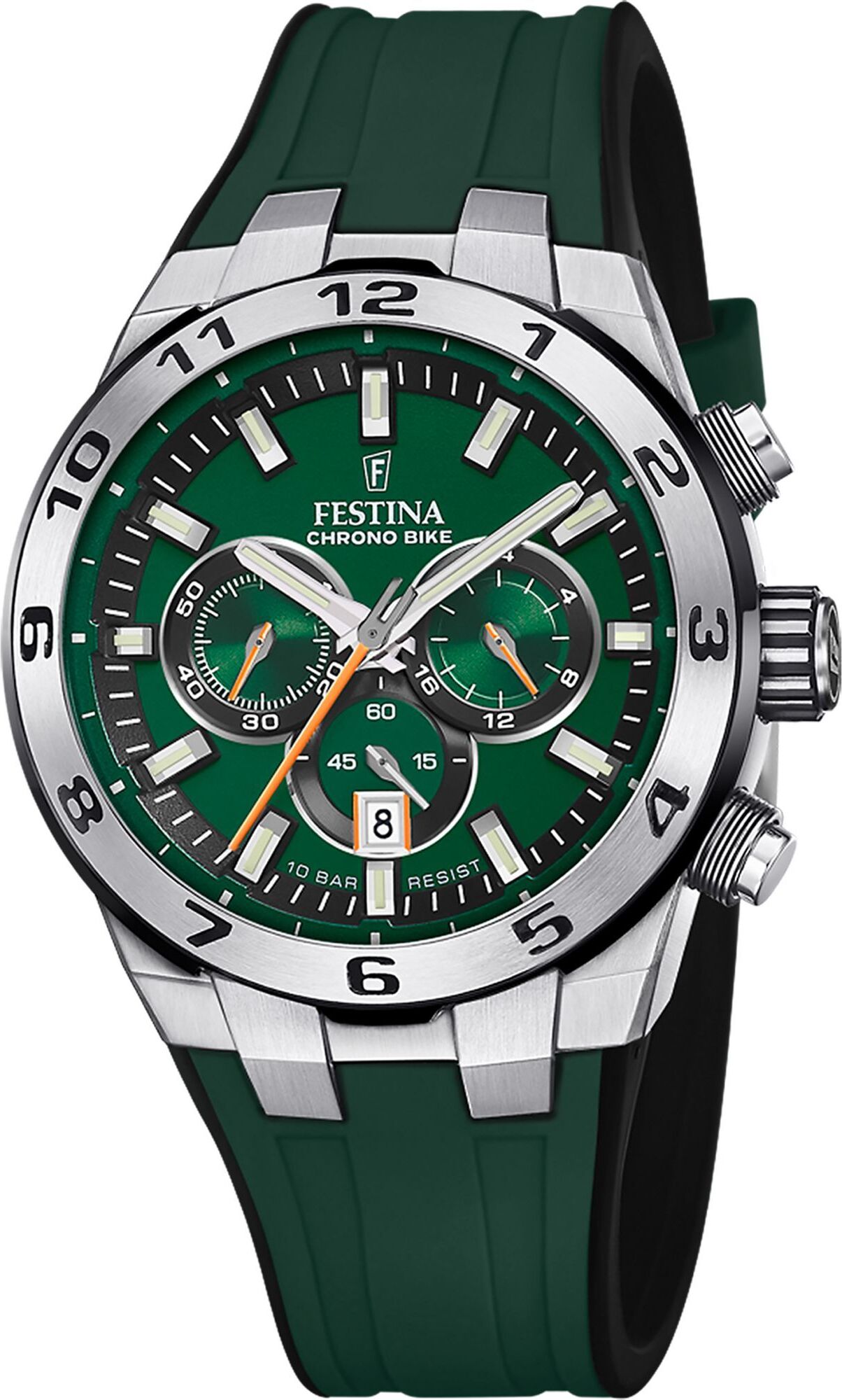 Festina F20671/2 Pánske hodinky Chronograph Black/Dark Green