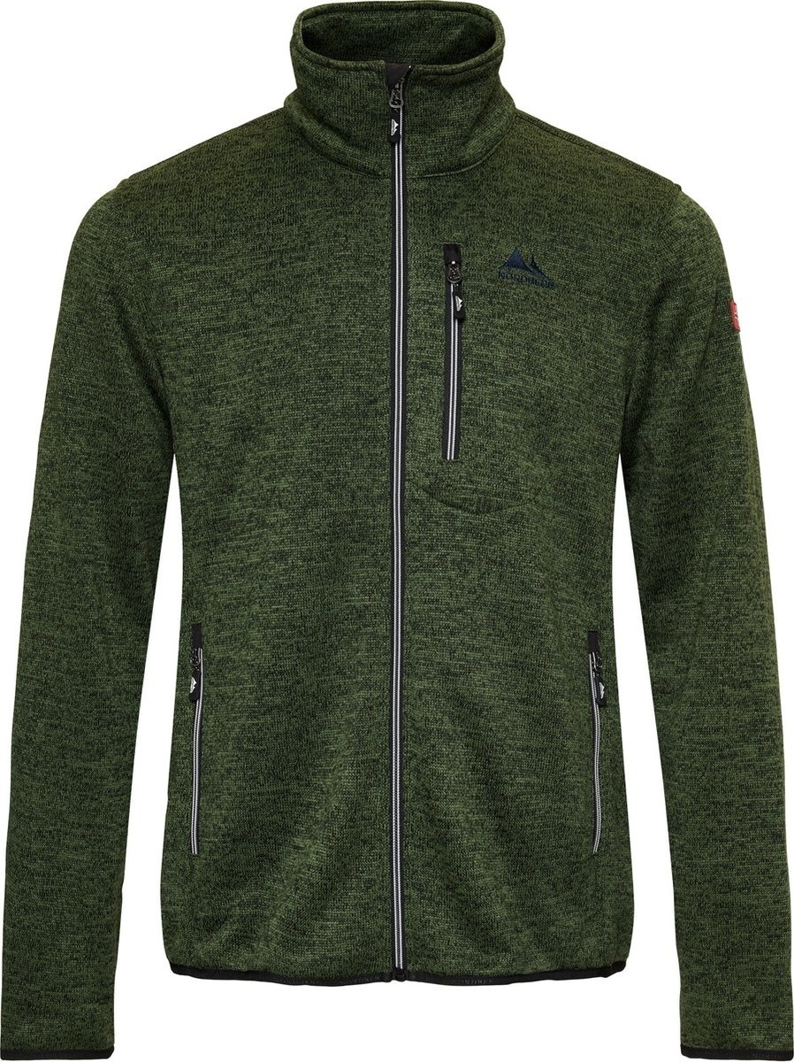 Nordberg Benjamin Fleece Cardigan – Herren – Grün Melange – Größe XXL BENJAMIN-GN-XXL