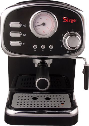 Sirge CREMILDA Tradičné espresso, portafilter, informačný teplomer, napeňovač mlieka, TALIANSKO Čerpadlo 15 bar - 1000W - 3 filtre [kávové kapsule + mletá káva (1 šálka a 2 šálky)]