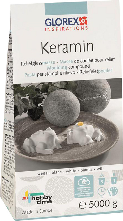 Glorex Keramin Reliefgießmasse extra hart weiß 5 kg