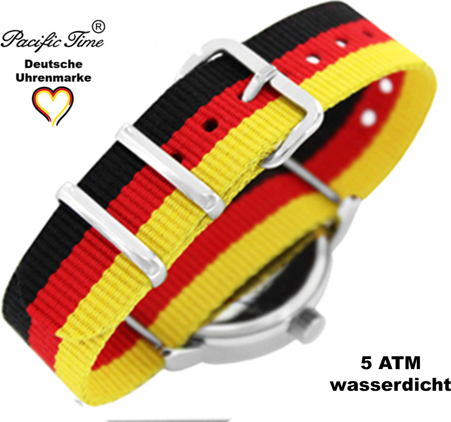 Pacific Time Kinder Armbanduhr Mädchen Jungen Lernuhr wasserdicht Deutschland Einschulung 10800