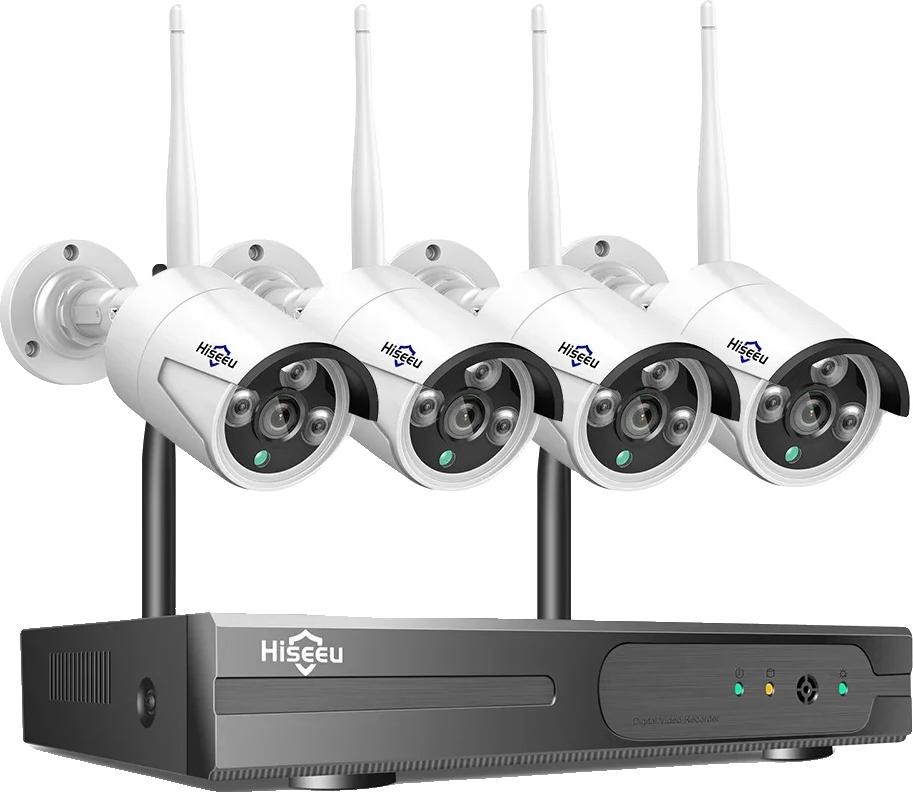 Bezpečnostný kamerový systém, rozlíšenie 3MP/5MP, obojsmerný zvuk, 10CH NVR 4 kamery, žiadne