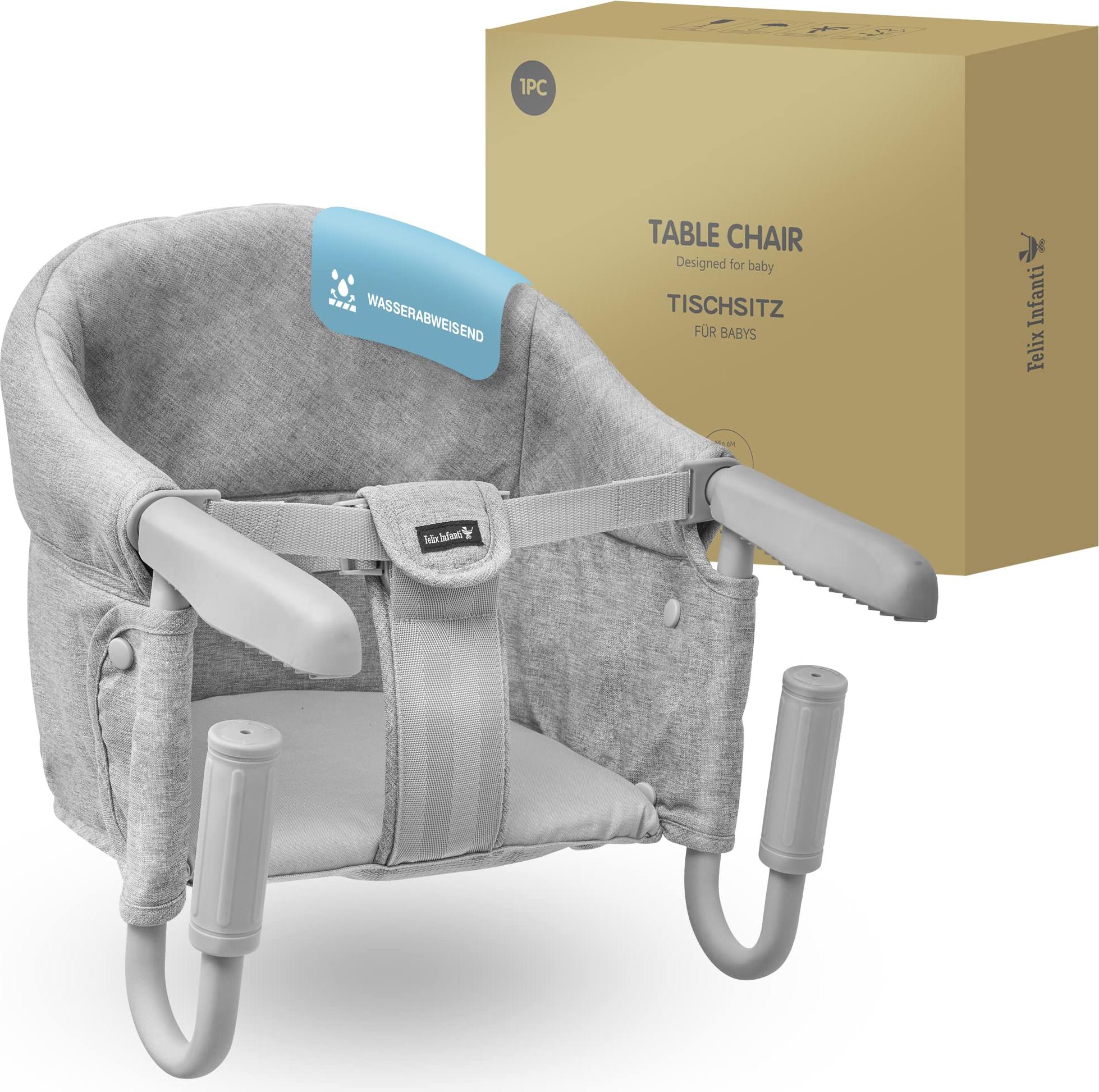 Infantino Felix Infanti Baby Hochstuhl inkl. Transporttasche | Sitzerhöhung Stuhl Kind | Hochwertiger Tischsitz | Mobiler Hochstuhl für Restaurants, Reise & Co | Kinderhochstuhl für unterwegs