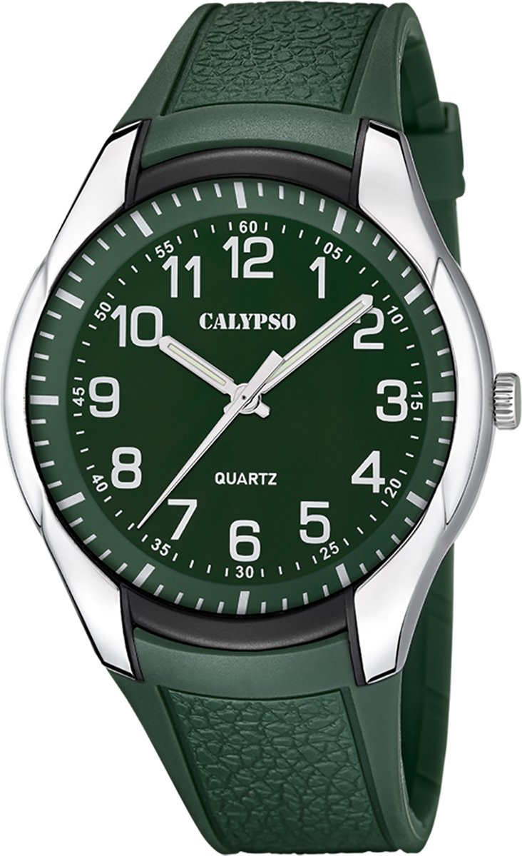 Calypso K5843/3 Pánske Quartz hodinky zelené