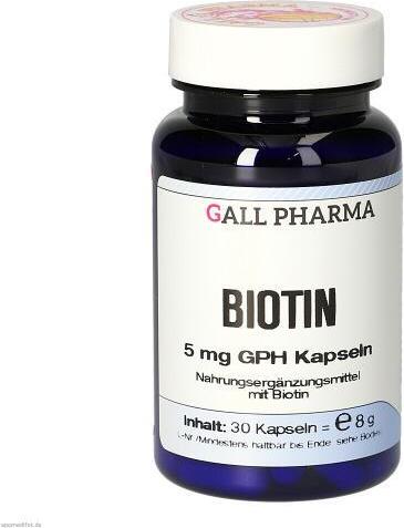 Hecht Pharma GmbH Geschäftsbereich Handelsware BIOTIN 5 mg GPH Kapseln, 30 St KAP 13250796