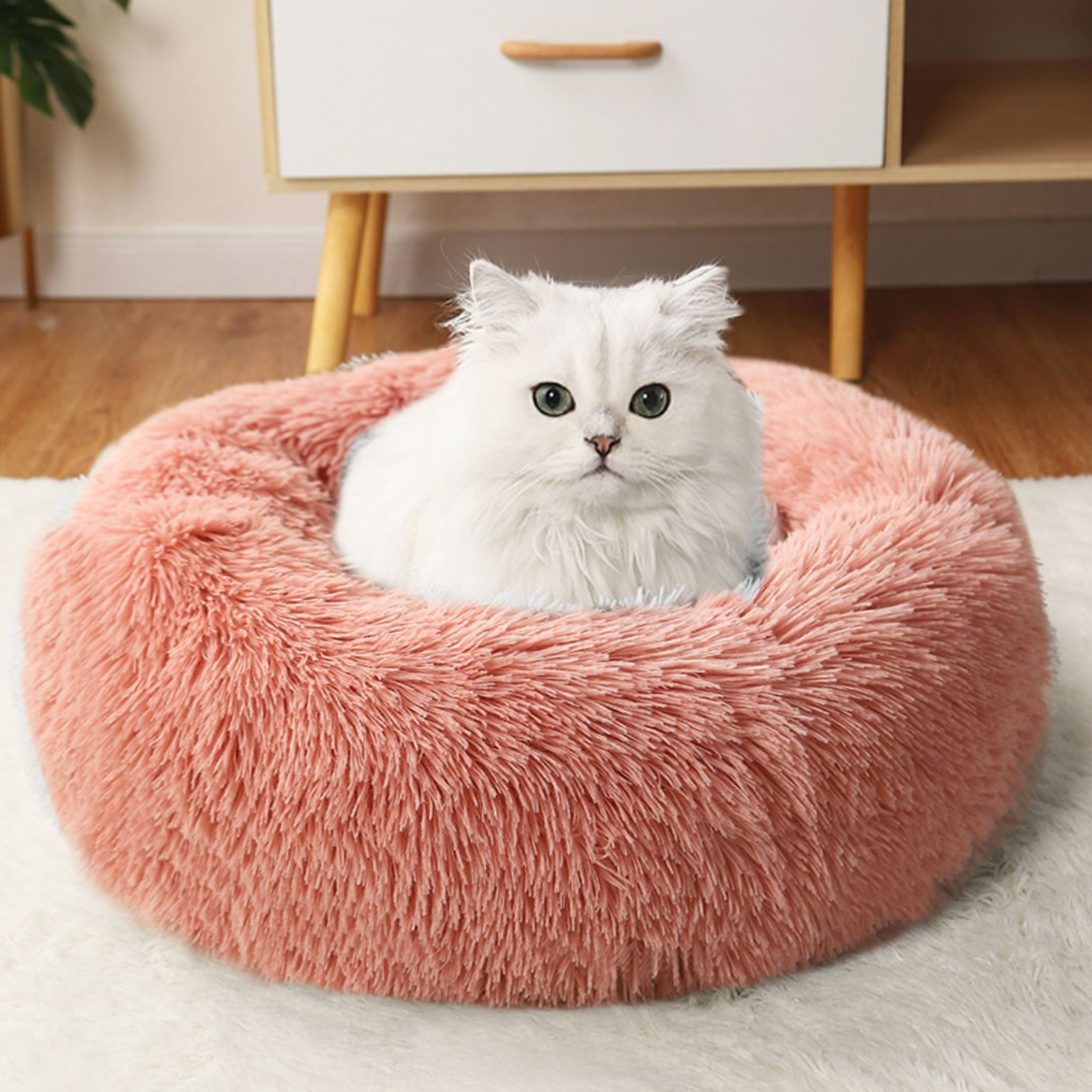 Rundes Donut Hundebett – Orthopädisches Katzenkissen In Großer Größe, Kuschelig & Gemütlich