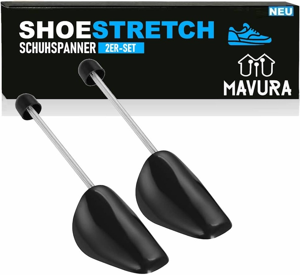 MAVURA SHOESTRETCH Schuhspanner Schuhdehner Schuhstrecker Schuhweiter Spiralfeder Universalgröße 2er B1149