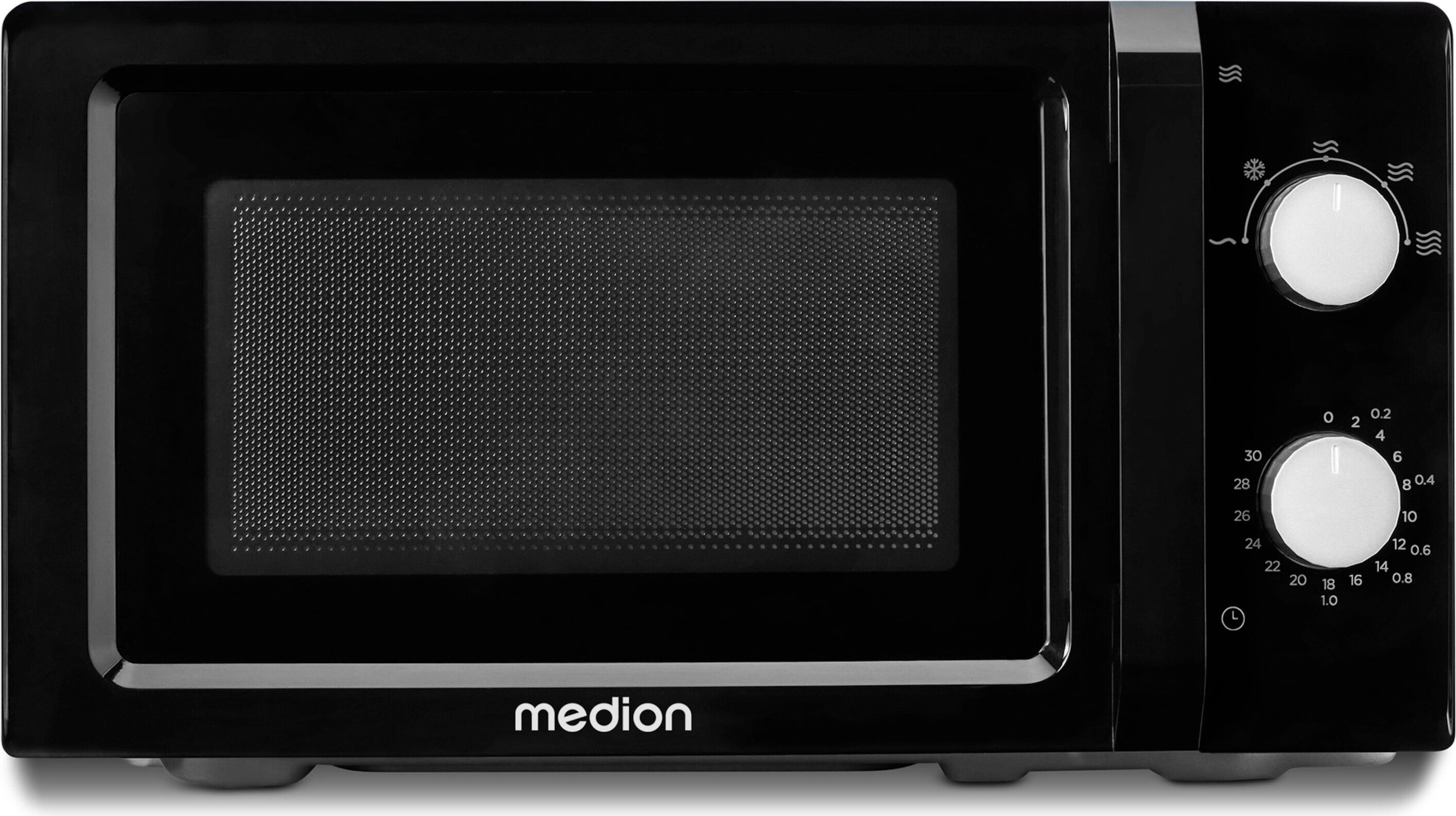 MEDION Mikrowelle mit Grill und Heißluft, Airfryer & Heißluftfritteuse, 25 Liter, 900 W Mikrowellenleistung, Backofenfunktion, inkl. Air fryer Zubehör - Grillrack & Backteller - MD12231 dunkel grau