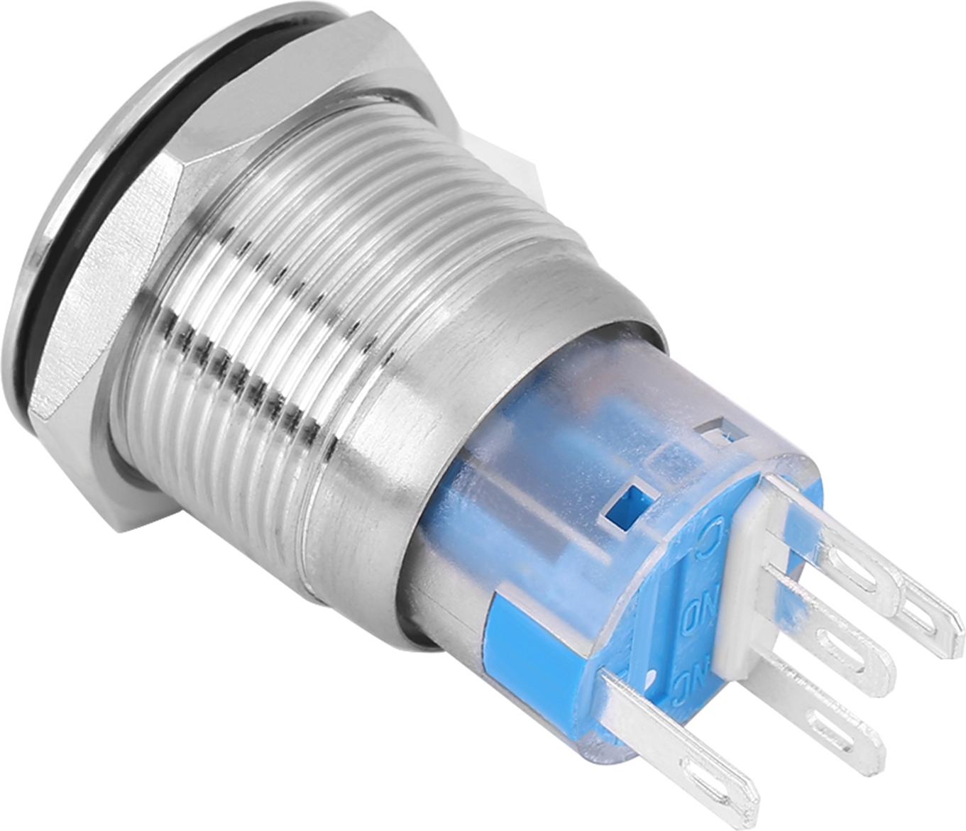 Gistuch Motorstartschalter 12V wasserdicht LED-Licht universal 19mm Installationsdurchmesser