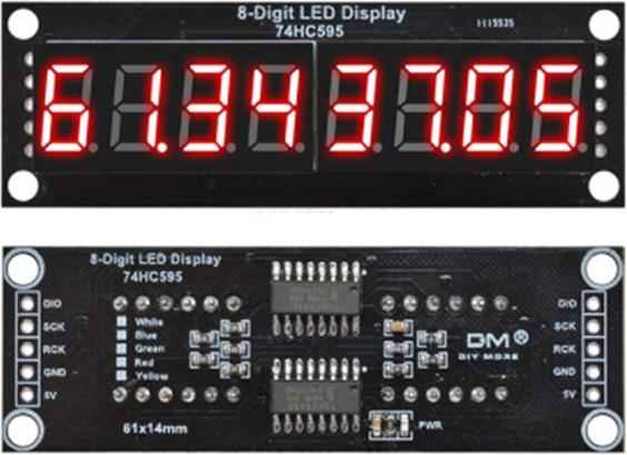 Funduino LED-Segmentanzeige, 8 Stellen, 74HC595, 0,36" - 5 Farben Farbe: Rot LED-Segmentanzeige, 8 Stellen, 74HC595, 0,36" - 5 Farben : Rot