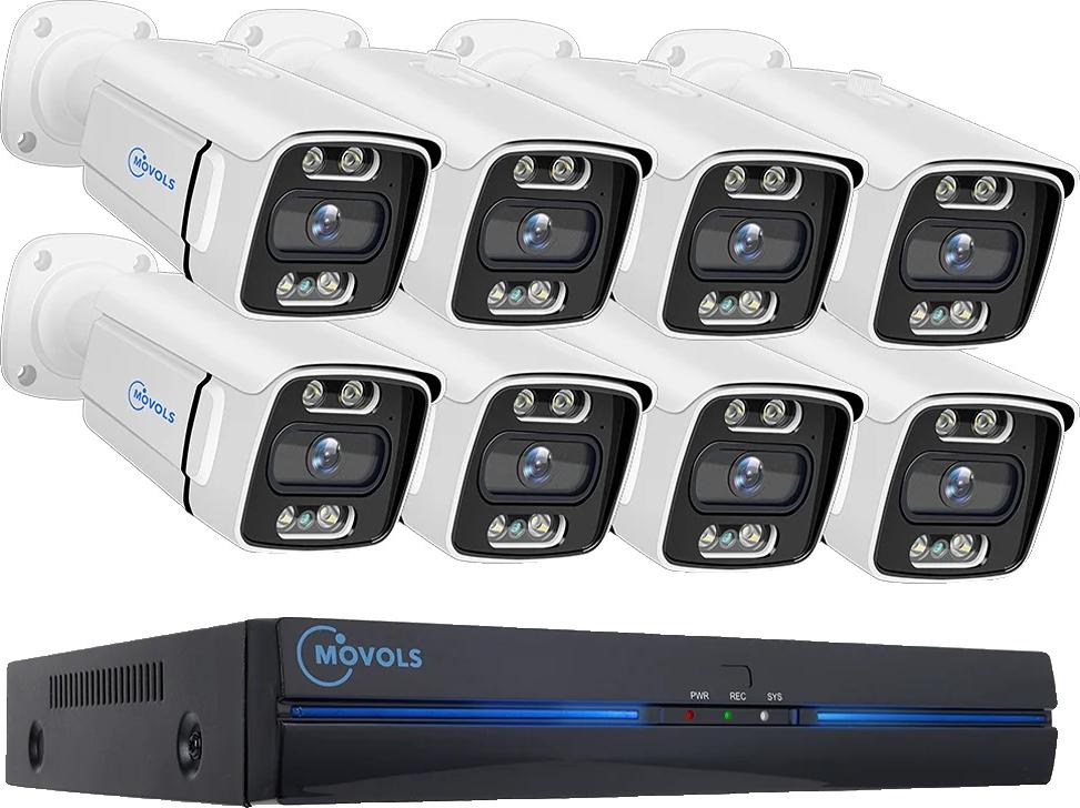 Bezpečnostný kamerový systém, detekcia humanoidov, funkcia interkomu, 8CH 5MP s 8 Cam-a, 3T（Outdoor sports）-b