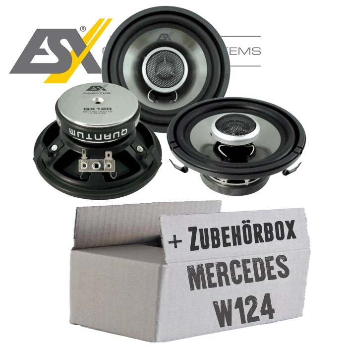 Lautsprecher ESX Front für Mercedes W124 E-Klasse JUST SOUND best choice for caraudio QX120_W124