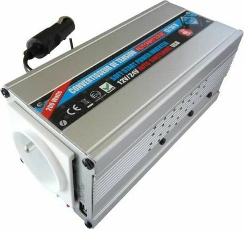 Stromkonverter HTC EQUIPEMENT 433090 200 W 12 V 240 V