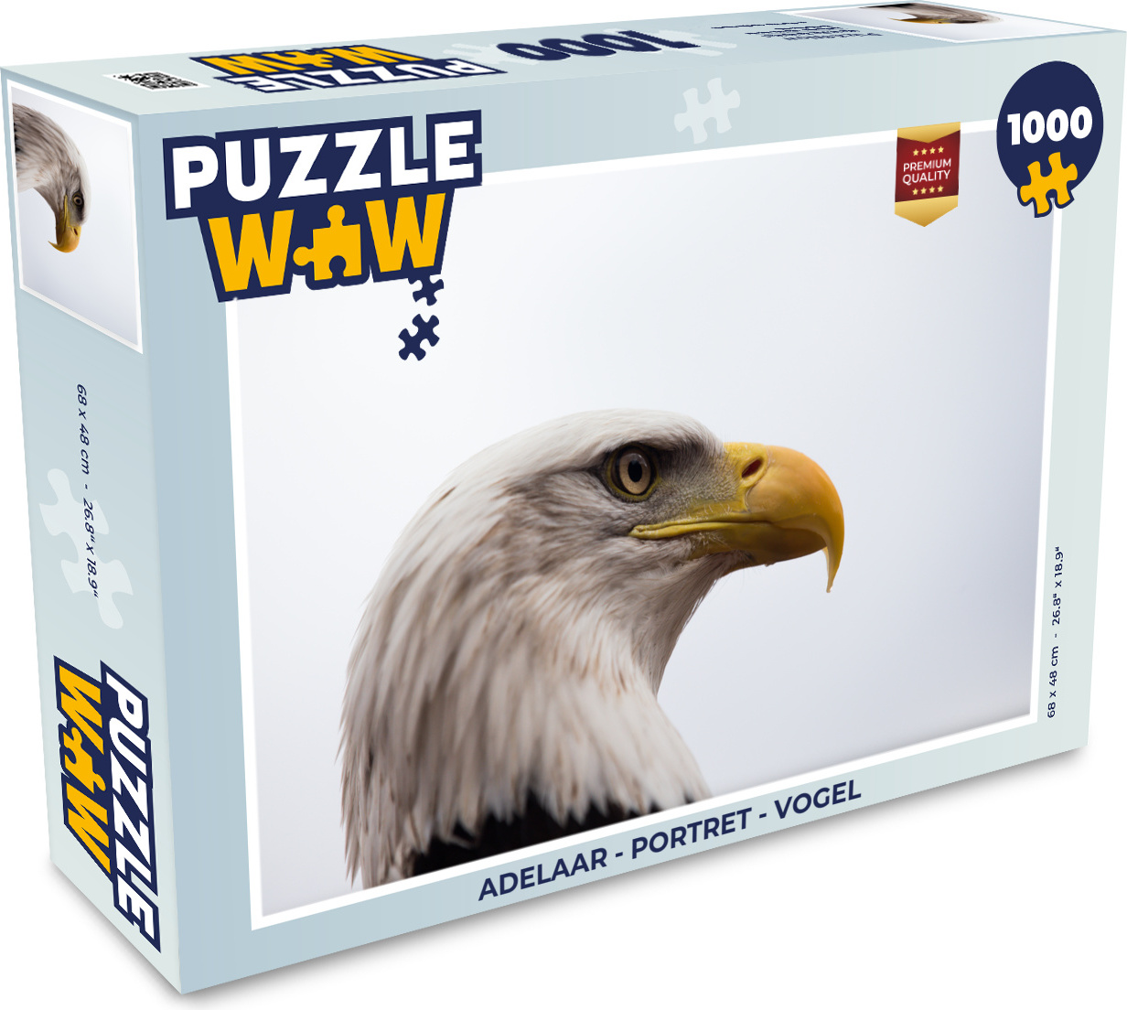 MuchoWow® Puzzle 1000 Teile Adler - Adler - Porträt - Vogel - Raubvogel - Schnabel - Erwachsene - Rätsel 136|1283964