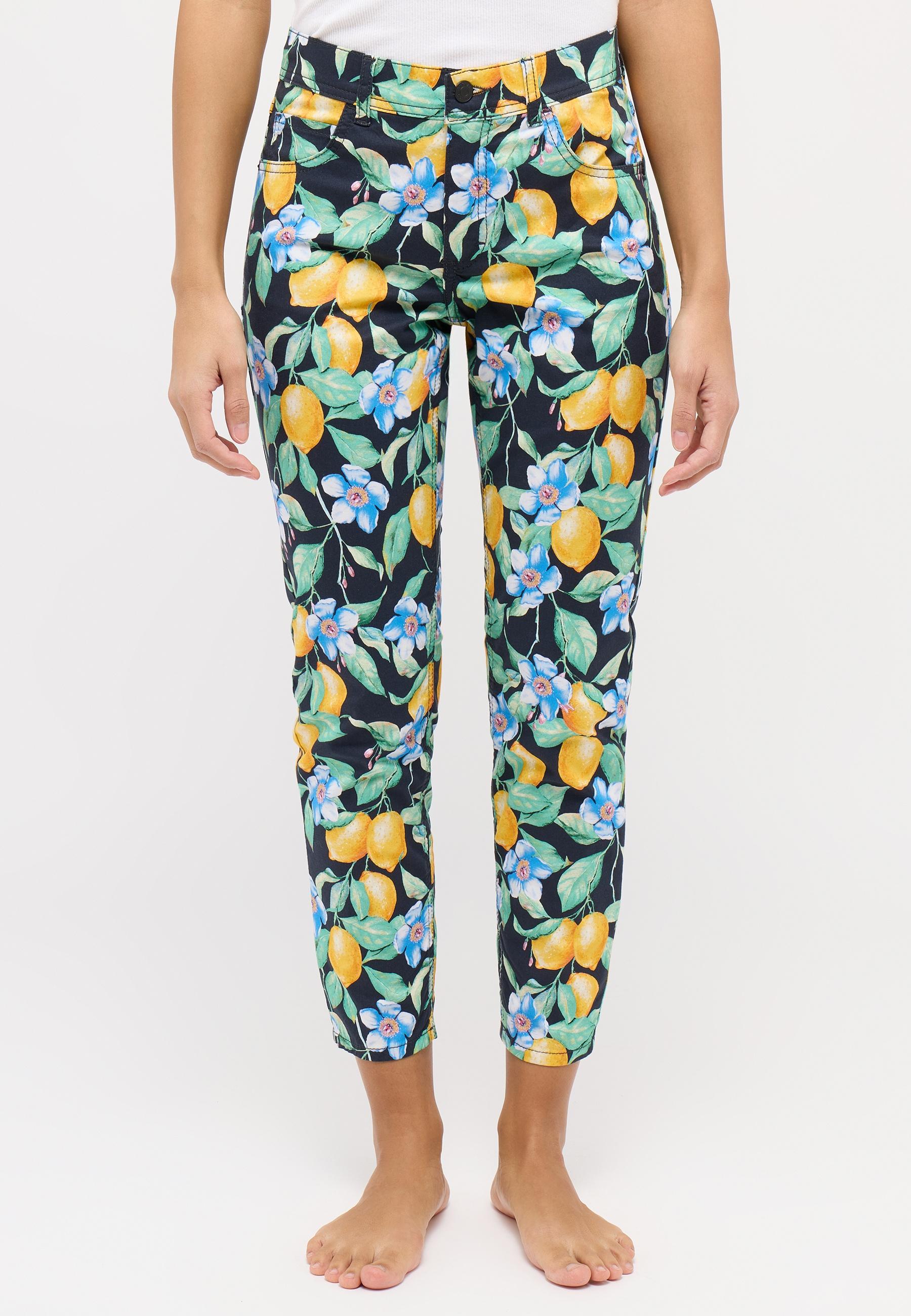Angels Jeans Ornella Slim Fit mit Zitrusmuster und schmalem 7/8 Bein