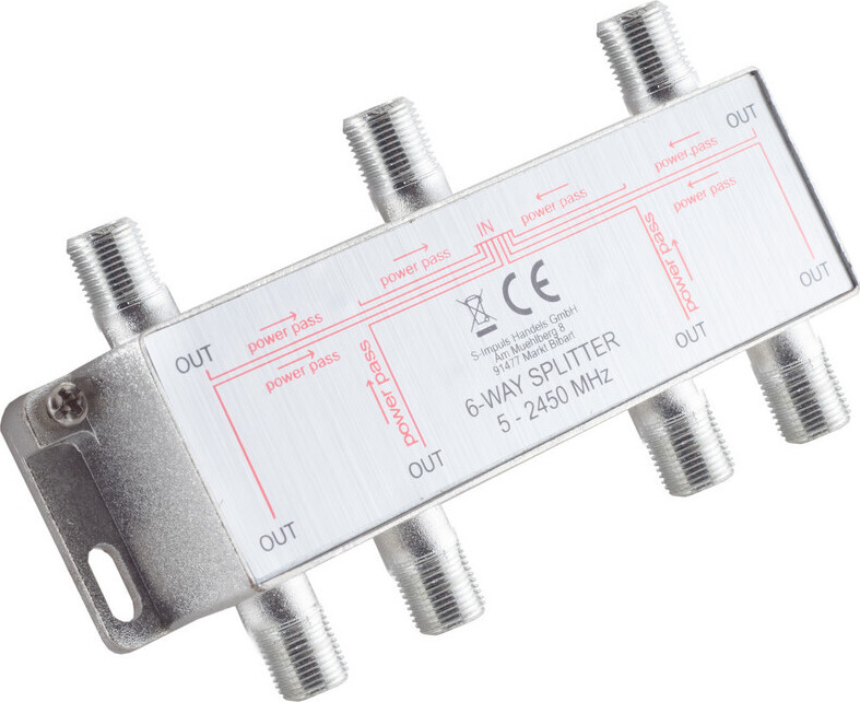 Kabelbude.eu F-Serie; Stammverteiler; 6-fach; 5-2400 MHz DC KB85570-A02