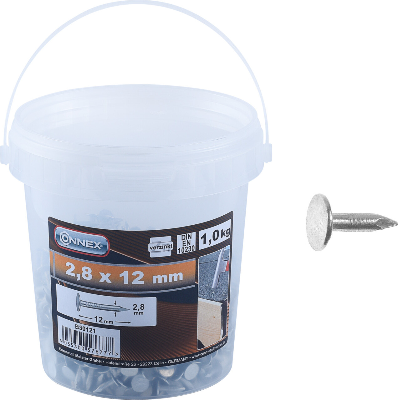 Connex Dachpappstifte 2,8 x 12 mm B30121