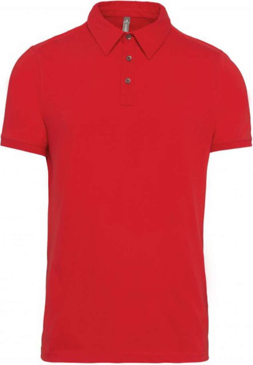 Kariban Herren Polo-Shirt Polohemd Poloshirt Polo Arbeit Freizeit Hemd, Größe:2XL, Farbe:Rot ep-91348