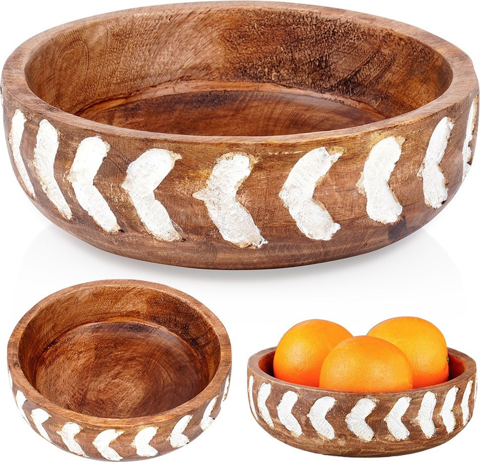 Vilde Holzschale Holzschüssel Schale Schüssel aus Mangoholz 20 cm 850 cm