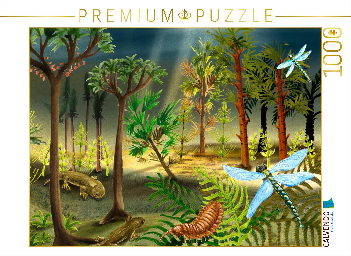 CALVENDO Puzzle Erdzeitalter Karbon, Leben auf dem Land | 1000 Teile Lege-Größe 64x48cm Foto-Puzzle für glückliche Stunden